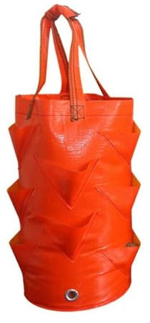 DUNSBY Wall Planting Bags Multi-Function 1Pc Felt Hanging Tomato Grow Bag Upside Down Planter Strawberry Vegetable Flower Plant Grow Bags Garden Plant Pot (Color : Orange 02)