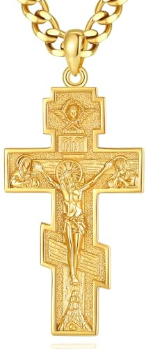 INFUSEU St. Christophorus/St. Michael/St. Benedikt/Heiliger Jude//Jungfrau Maria Medaille Jesus Kreuz 7 Erzengel Siegel 925 Sterling Silber Anhänger für Männer Frauen Heilige Religiöse Amulette