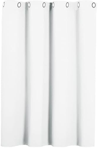 AMZYU Lärmschutzvorhang 1 Stück, 85 x 245 cm Schöner Weicher, Sichtschutz Abdunkelnde Vorhänge Wohnzimmer, Blickdicht Waschbar, in Vielen Farben Und Größen, Weiß