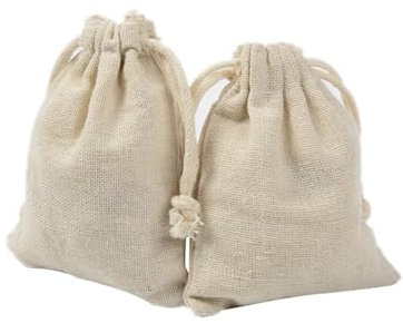 Geschenkbeutel aus Baumwollmusselin, 8 x 10 cm, 50 Stück/Los, Geschenkbeutel aus, Party-, Gastgeschenkbeutel, wiederverwendbare Baumwolltasche, Großhandel (Farbe: 50 Stück, Größe: 8 x 10 cm)