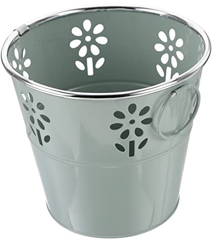 Gogogmee Eisen-blumenvase Vintage-metallvase Rustikaler Blumeneimer Für Wohnzimmer Büro