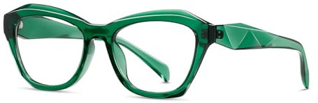 kimorn Blue Light Blocking Glasses,Anti Eyestrain & UV Protection,Cat Eyes Frame Glasses for Women Men (Green Frame)