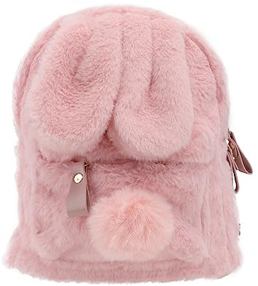 VALICLUD Plüsch-rucksack Mit Hasenohren Verstellbarer Schultergurt Für Und Schule Farbenfrohes Design Für Mädchen Leicht Und Angenehm Zu Tragen