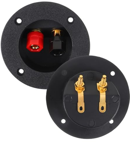 jojofuny 2pezzi Connettore Per Altoparlanti Morsettiera Rame Placcato Per Casse Acustiche Facile Installazione e Conduttività Accessorio Audio Per Streaming