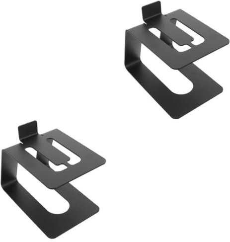 Alipis 2 Pièces Multifonction Support d'enceinte pour Ordinateur Support de Bureau pour Haut-Parleur stéréo Studio Support d'enceinte de Bureau Colonne Montante de Haut-Parleur Métal