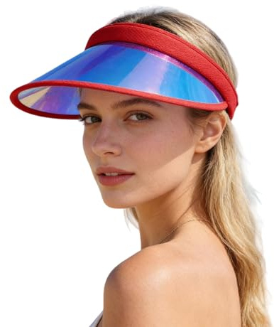 Sonnenvisor Sonnenschutz Sonnenblende Wasserdicht Sonnenvisier Breit Krempe Visor Cap Verstellbar Sonnenschild Unisex Retro Sonnenkappe Atmungsaktiv Sommerkappe für Sport Strand Camping Wandern