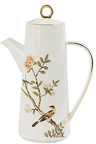 GLJTUO Distributeur D'Huile Et De Vinaigre, Distributeur D'Huile Et De Vinaigre, Ensemble De Bouteilles, Huilier en Céramique Et Porcelaine, avec Bec Verseur Anti-Fuite, CU,