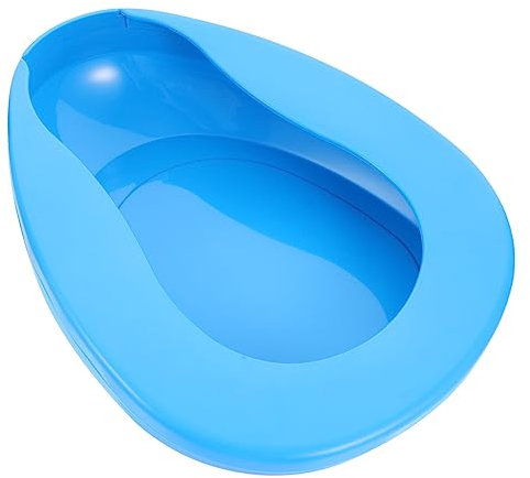 PERSELOSO Bassin De Lit Portatif Pour Femmes Âgées Pot De Chambre En Plastique Épais Large Ouverture Adapté Aux Soins Hospitaliers Usage Domestique Et Hospitalier Léger Compact Facile à Nettoyer