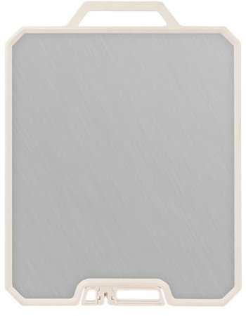 Chopping Board, Stainless Steel Plate, Double Sided CuttingSurface, Food Grade Design for Fruit Meat Bread Prep, Kitchen Board for Garlic Grinding and Kniife Sharpening, White