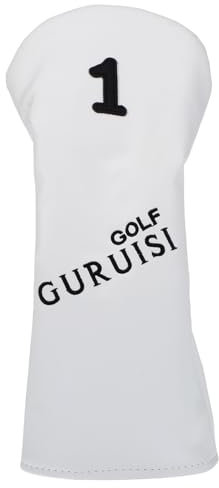 HEMOTON Weiße Golfschlägerhülle aus Pu mit Tragbarer Schutzschicht Elegante Minimalistische Putterkopfbedeckung für Herren und Damen Golfzubehör