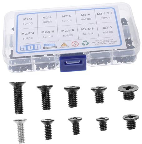 COLLBATH 1Satz Teiliges Laptop Schrauben Sortiment aus Flachkopf und Senkkopfschrauben für Reparaturen Kompatibel mit Meisten Laptops Langlebig und Robust