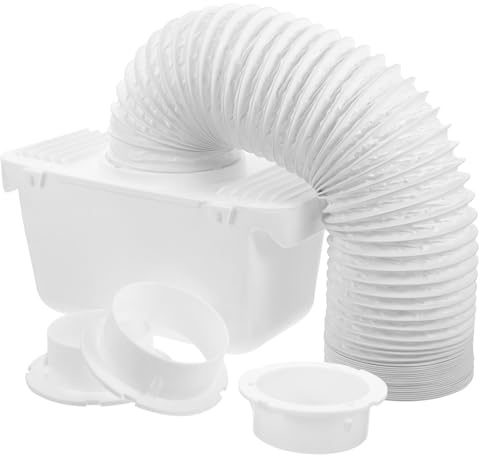 Kit de Ventilation pour Sèche-linge Intérieur Plastique Blanc 1 Set | Collecte D’eau, Filtre les Impuretés Fines, Nettoyage Facile, Usage Polyvalent pour Sèche-linge à Tambour