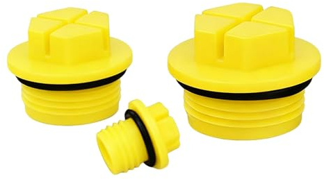 Plastic Plug Cap Water Pipe Plugs Male Blanking Cap for Washing Machine, Decorators Plugs Radiator for Washing Machine Faucet Hose Yellow M10x1