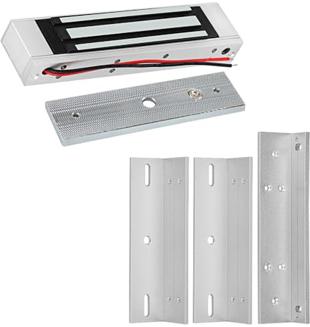 Serrure magnétique électronique avec support ZL, 12 V CC, composants de système de contrôle d'accès pour porte électrique, capacité de charge 180 kg ou 280 kg
