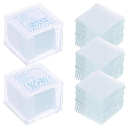 SAFIGLE 500 Stück Objektträger Deckgläser 20X20 Mm Klare Glasabdeckung Für Mikroskopische Probenpräparation Labor Unterricht Und Bildung