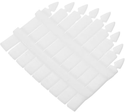 TOYANDONA Miniature Resin Garden Fence for Fairy Pot Ornaments, White Tiny Picket Fence for Outdoor Micro Landscape and DIY Diorama Crafts in Village Scenery