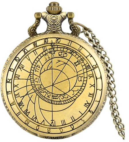 VIGOROSO Doctor Who Astronomy Vintage Retro Steampunk 48mm Pocket Watch Necklace with Box