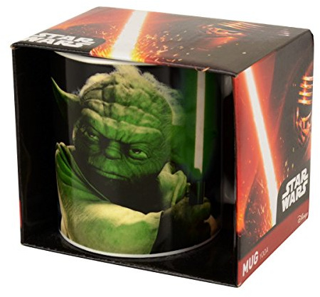 Star Wars 6831096000 Yoda Kaffeebecher, Krieg der Sterne -Tasse, Jedi-Meister Teetasse, Lizenziertes Originaldesign, farbig
