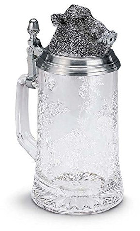 Artina Jennerwein Beer Stein Wild Boar, Metallic, 1 Count (Pack of 1)