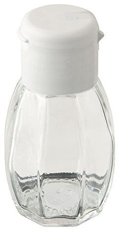 Fackelmann Salz- und Pfefferstreuer JADE, Gewürzstreuer aus Glas, Gewürzglas mit Stiftkappe (Farbe: Transparent/Weiß), Menge: 1 Stück