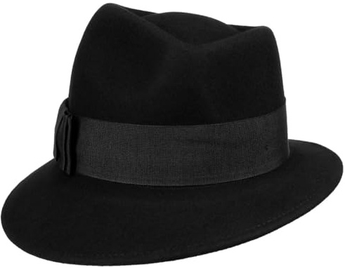 LIERYS Asym Damenhut Filzhut Ripsband Made in Italy Damen Sommer Winter