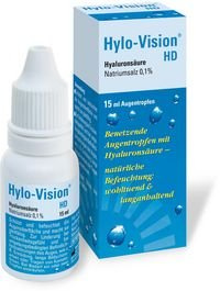 Hylo-Vision HD Augentropfen, Spar-Set 3x15ml. Zur Benetzung für trockene Augen mit 0,1% Hyaluronsäure