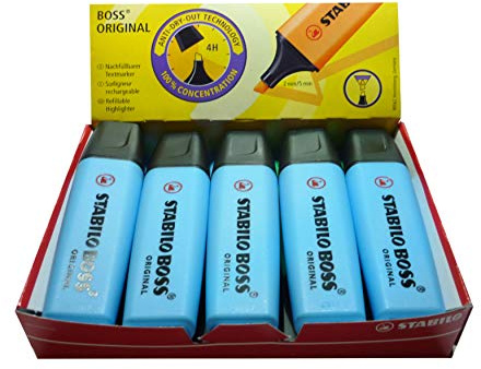 STABILO BOSS blau 10 Stück