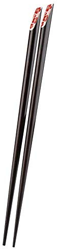 Baguettes japonaises, 1 paire de baguettes réutilisables en bois naturel Baguettes de style japonais Baguettes à motif de fleurs de cerisier pour sushi, nouilles, riz, ramen, 9.1inch