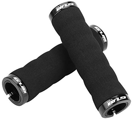 Bnineteenteam Fahrrad Lenkergriffe, 1 Paar Mountainbike 22mm Lenker Komfortable Schwamm Lenkergriff Abdeckung mit Sicherungsring für Mountainbike Faltrad (schwarz)