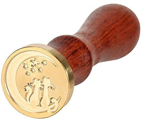 Sello de pintura en la tarjeta de cumpleaños Sellos de sobres de bricolaje Ciervo Gato Abeja Conejo Adorno de animales Invitaciones de boda Sello de cera Sello-07, Estados Unidos