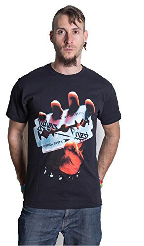 Rock Off Judas Priest British Steel Officiel T-Shirt Hommes Unisexe (Medium)