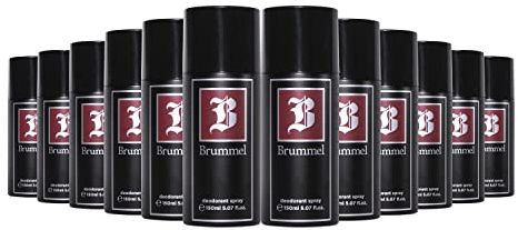 BRUMMEL - Clásica Pack de 12 x 150 ml, Desodorante Hombre Spray, Desodorante para Todo Tipo de Piel, Protección de Larga DuraciónDeodorant Hombre, Aroma Cítrico Especiado, Fragancia Fresca