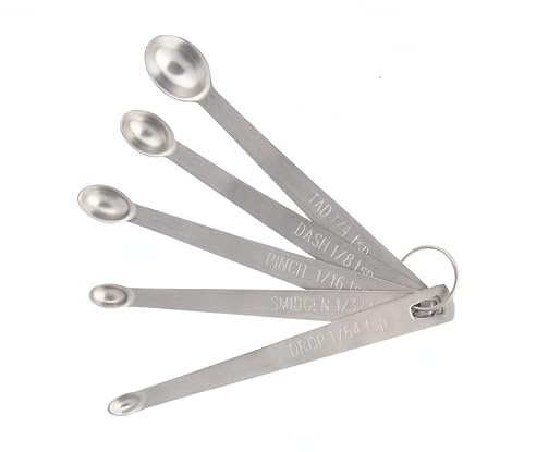 LIUSM Mini måttskedar set, rostfritt stål mätskedar set (set med 5)