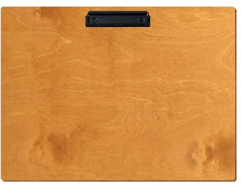 Bütic Holz Klemmbrett Standardform Birnbaum für DIN A3 A4 A5 A6 aus 3mm Birkensperrholz und mit widerstandsfähigem Klarlack versiegelt