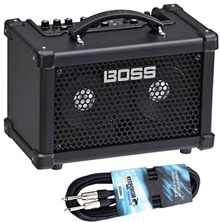 Boss Dual Cube Bass LX Tragbarer Bass Verstärker + keepdrum Klinkenkabel