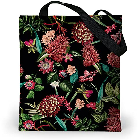 Loxato Tote Bag mit Reißverschluss - Schultertasche Damen mit Reißverschluss - Wasserdichtes Oxford-Gewebe - Stofftasche Bedruckt - Umhängetasche Groß B37 H42 cm - Beuteltasche Damen