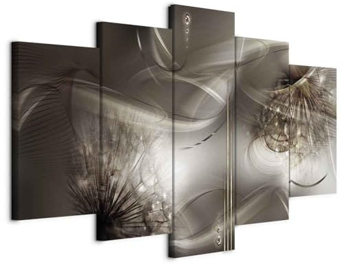 murando - Wandbilder XXL Abstrakt Vlies Leinwandbild 5 tlg Kunstdruck modern Wandbilder XXL Wanddekoration Design Wandbild - Pusteblume Natur Blume Löwenzahn a-A-10378-b-a
