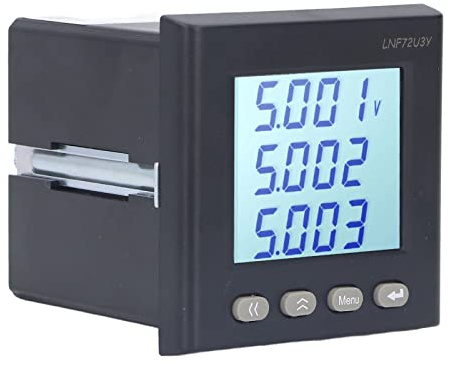 Misuratore di Tensione Trifase, Amperometro Intelligente AC DC80‑270V LCD Rilevamento in Tempo Reale per l'industria Elettrica