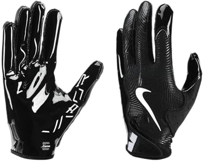 Nike Vapor Jet 8.0 Football Gloves (Black/Black/Black/White, X-Large)