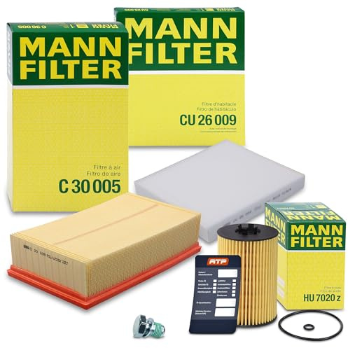 MANN-FILTER Inspektionspaket Filterset 1x Ölfilter, 1x Luftfilter, 1x | Kompatibel mit: AUDI A3, A3 Cabriolet, A3 Limousine, A3 Sportback, SEAT LEON, LEON SC, LEON ST, SKODA OCTAVIA III