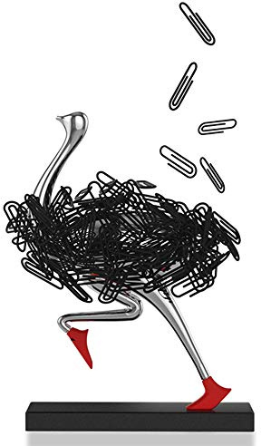 Magnetischer Büroklammer-Halter, Büroklammer-Spender, Aufbewahrungsbox, laufender Strauß, enthält Büroklammern Box, Desktop-Dekoration, Geschenk für Freunde (Schwarz)