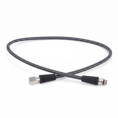 Dpofirs Tauch-Hochdruckreglerschlauch, Professioneller, aus Kohlefaser Gewebter, Flexibler, Sicherer Tauch-Hochdruckschlauch (80CM)