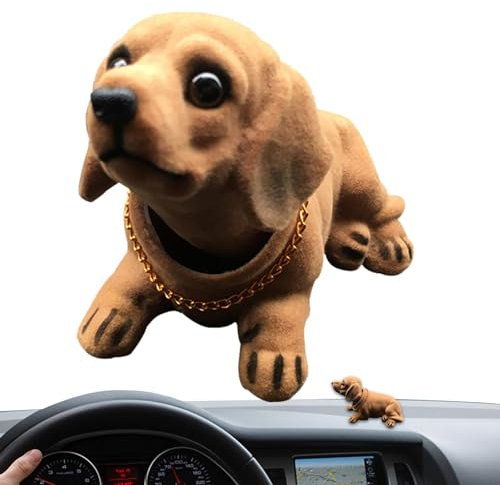 Chaies Armaturenbrett-Wackelköpfe, Wackelkopf-Dackel | Wackelkopf-Spielzeug für nickende Hunde, Wackelköpfe | Desktop-Ornament, lustige Dekoration für Schlafzimmer, Auto-Armaturenbrett
