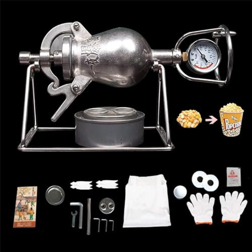 SEVOLY 100ml Chinese Popcorn Maker, 304 Stainless Steel DIY Retro Mini Popcorn Machine, Campfire Hot Air Popper Popcorn, for Family Gathering Party Fun