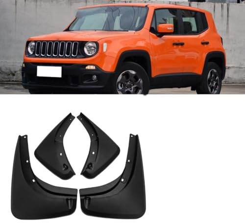 Bqieai 4PCS Auto Vorne Hinten Schmutzfänger, Für Jeep Renegade 2015-2021 Rad Spritzschutz Kotflügel Staubdicht Schlamm Klappen Car Styling Zubehör