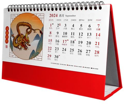 VILLFUL Calendrier De Bureau Calendrier Mensuel à Reliure Spirale Pour Planifier Événements Anniversaires Et Rendez
