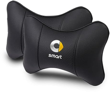 MNBVGHH Auto Nackenkissen, für Mercedes Benz Smart Fortwo 2009-2019 PU-Leder KopfstüTze Reisen Kissen Atmungsaktiv,Weiche Kopfkissen Zum Fahren Und Reisen,A