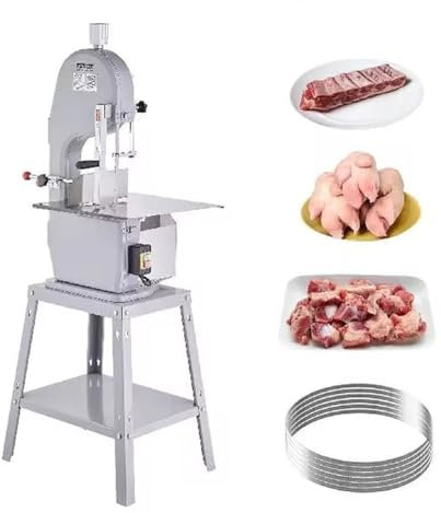 Electric Meat Bandsaw, Bone Saw Machine, 1500W Vertical Bone Sawing Machine, Frozen Meat Cutter & Rib/Beef Sawing Machine, Commercial Electric Meat Bandsaw, for Rib Pork Beef