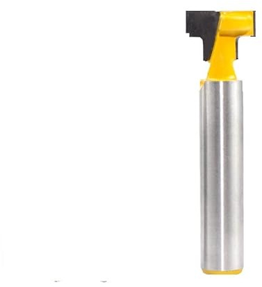 8mm skaft T-spår Fräs Fräs Bit Set Nyckelhål Bits Hex Bolt T Spårfräs Fräs for trä Träbearbetningsverktyg C08-142(1pc 12.7mm)