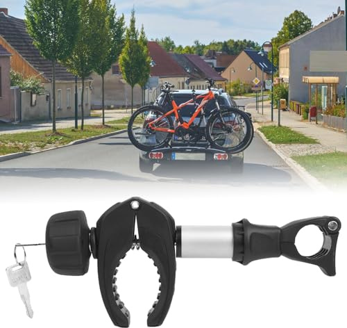 Soporte para marco de bicicleta, 25 cm de longitud, con cerradura, para tubo de planchado en U